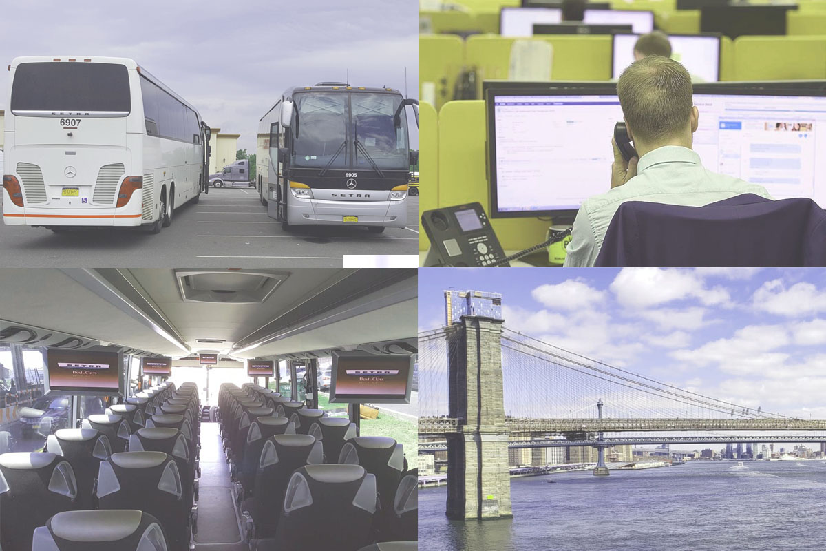 Bus delivery workers