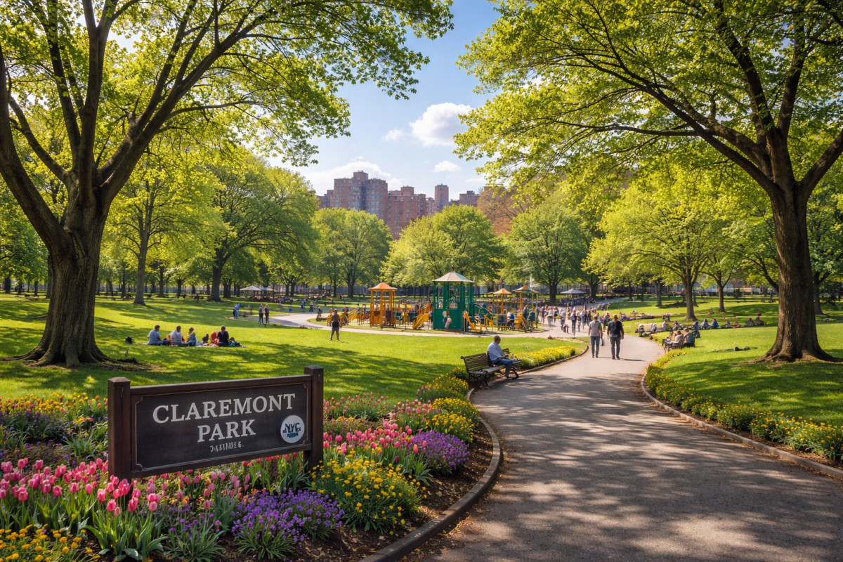 Claremont Park in the Bronx, New York City