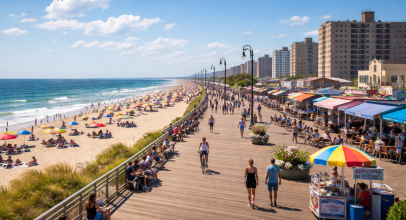 Rockaway Beach and Boardwalk in Queens, New York City